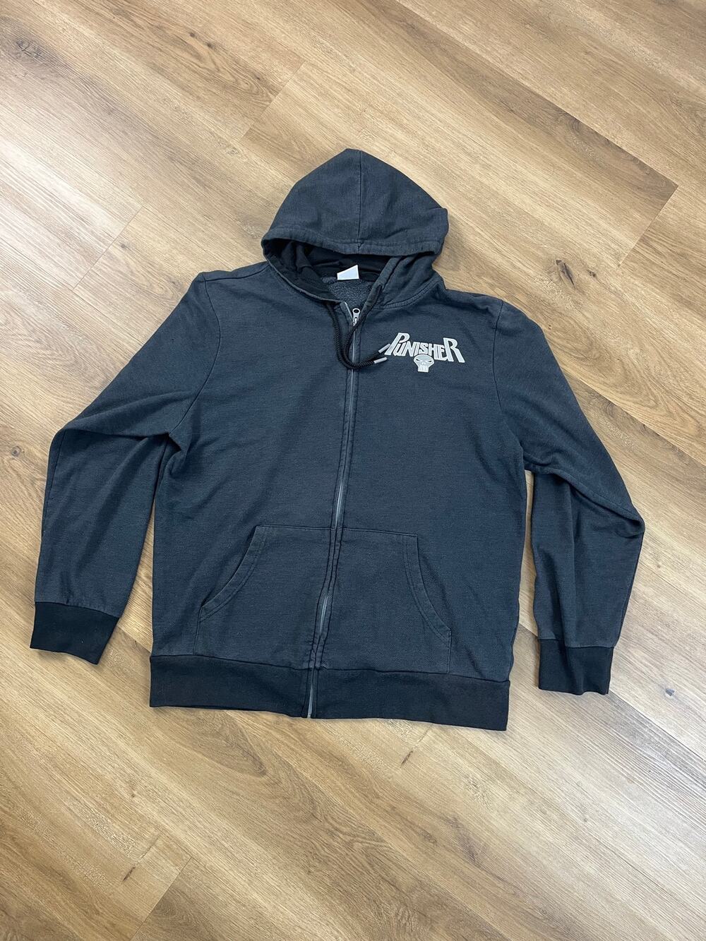 Marvel Punisher Skull Zip Up Hoodie L